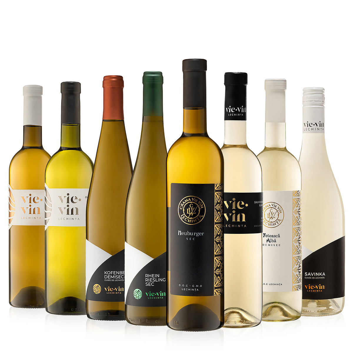 PACHET 6 VINURI ALB DE LECHINŢA - Vie Vin Lechinta